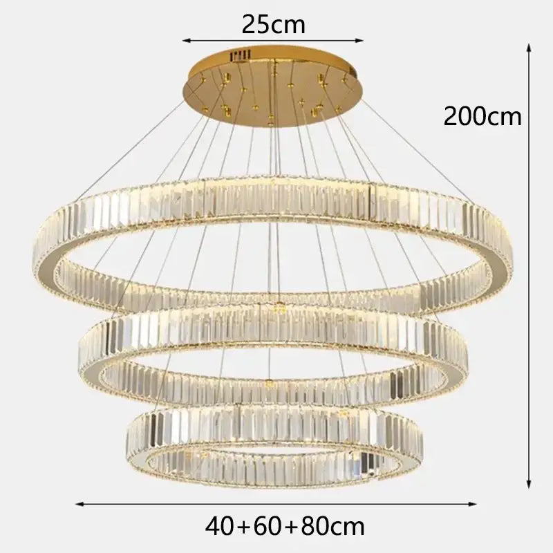Modern gold decorbites crystal chandelier dining room pendant light