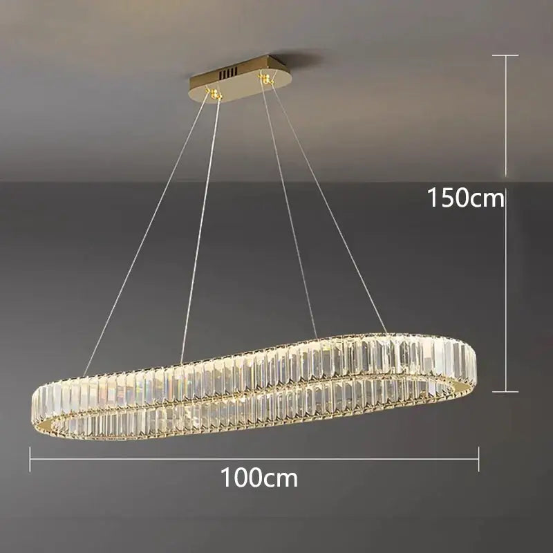 Modern gold decorbites crystal chandelier dining room pendant light
