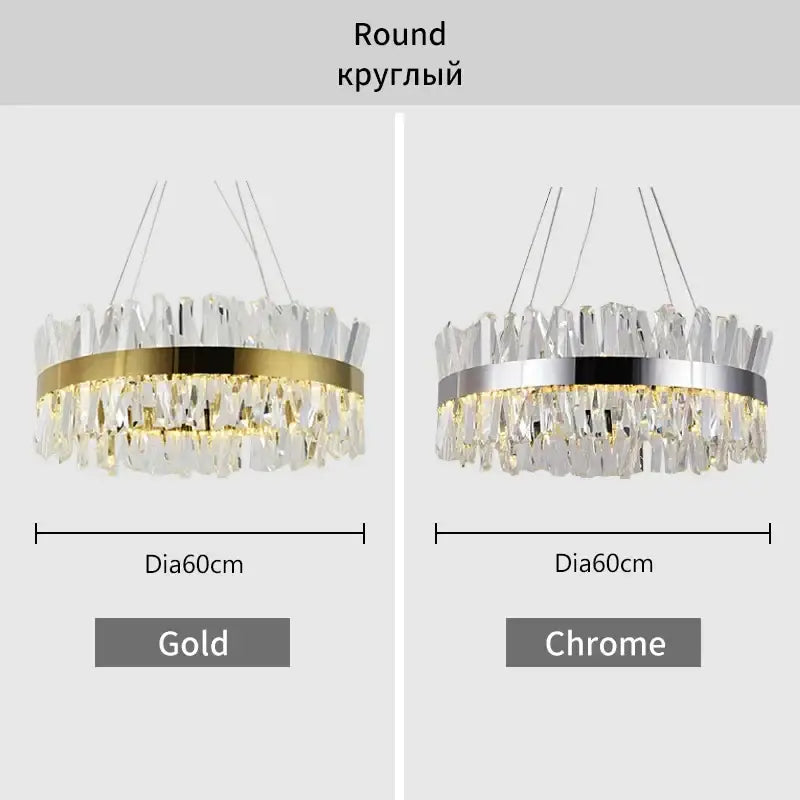 Modern gold decorbites crystal chandelier for living room