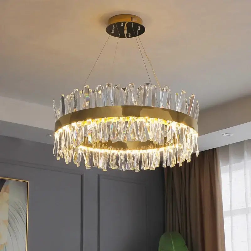 Modern gold decorbites crystal chandelier for living room