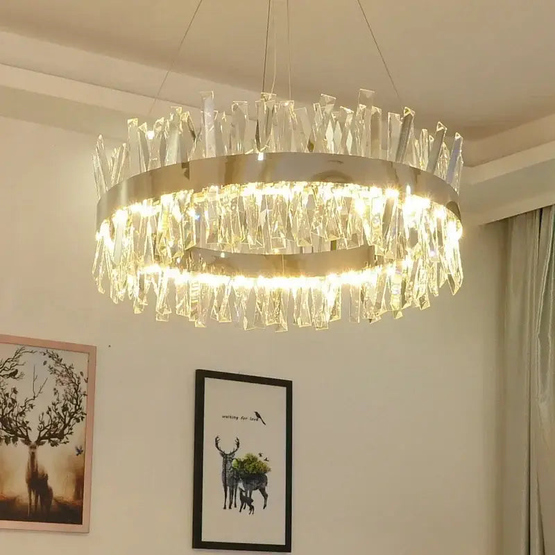Modern gold decorbites crystal chandelier for living room