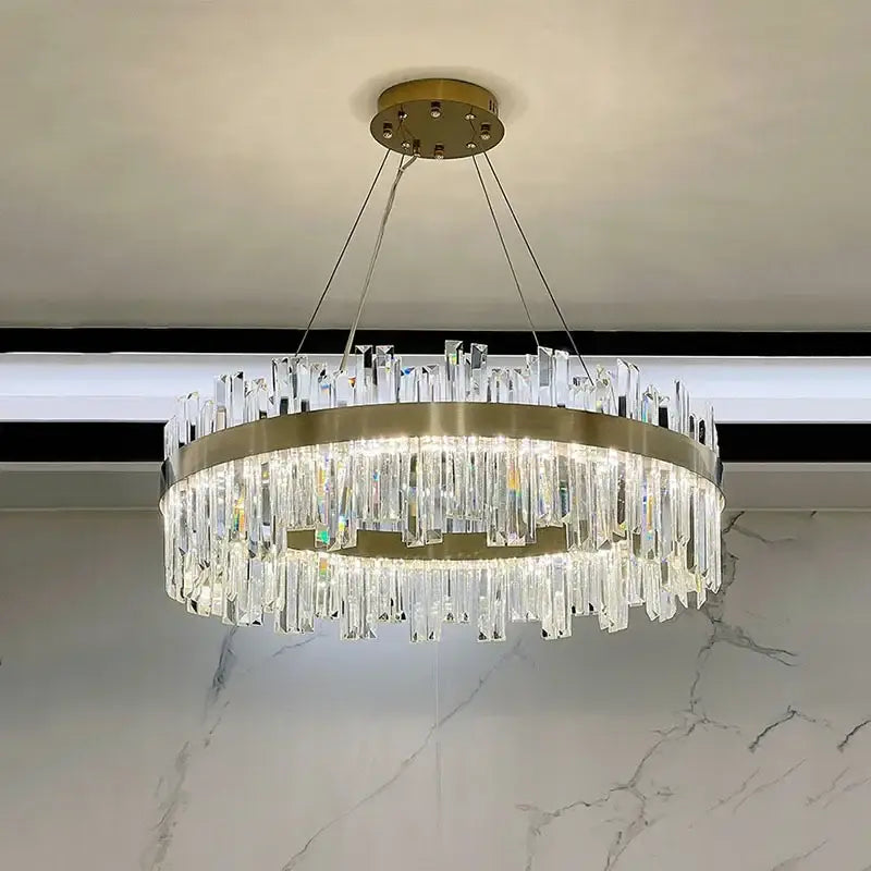 Modern gold decorbites crystal chandelier for living room