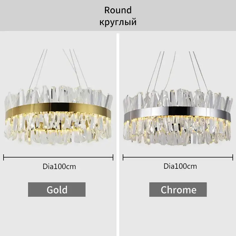 Modern gold decorbites crystal chandelier for living room