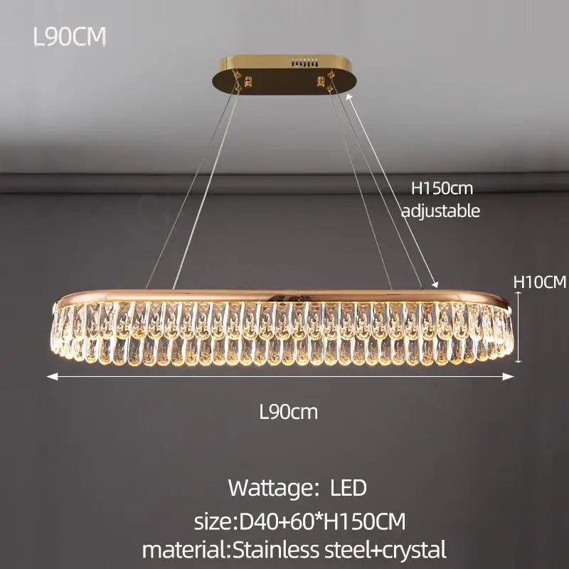 Modern gold three tier decorbites crystal chandelier for dining room
