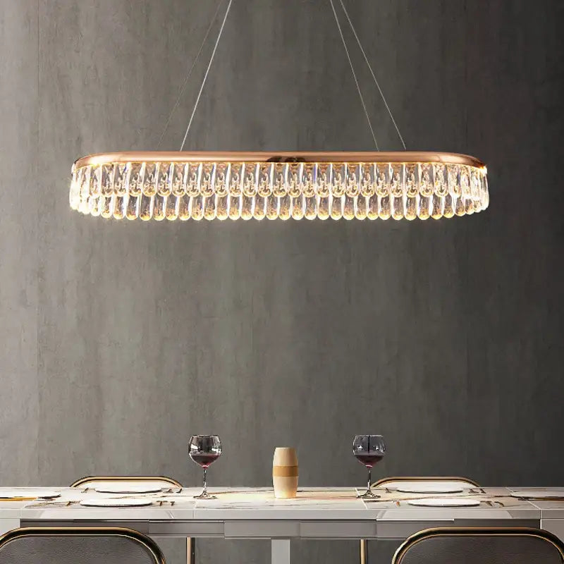 Modern gold three tier decorbites crystal chandelier for dining room