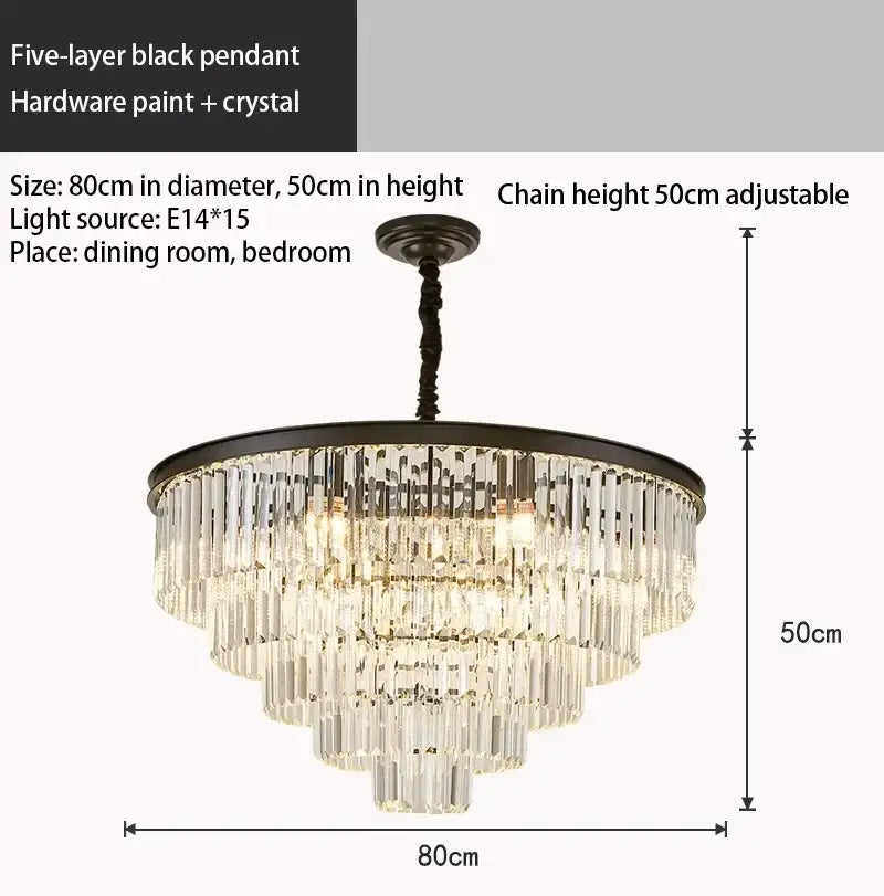 Modern gold decorbites crystal chandelier for dining room