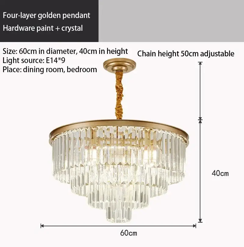 Modern gold decorbites crystal chandelier for dining room