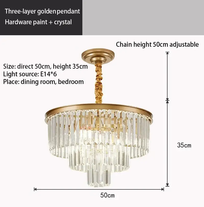 Modern gold decorbites crystal chandelier for dining room