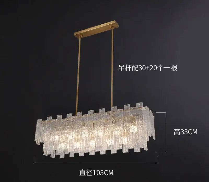 Modern textured glass decorbites crystal chandelier dining room light