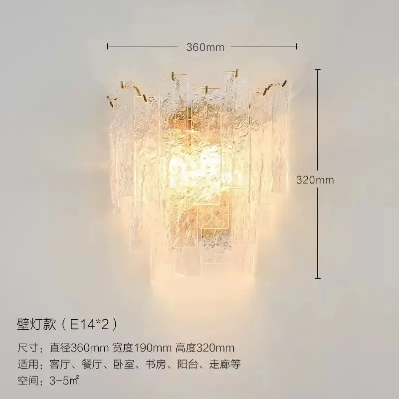 Modern textured glass decorbites crystal chandelier dining room light