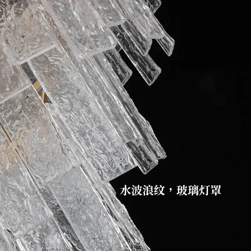 Modern textured glass decorbites crystal chandelier dining room light