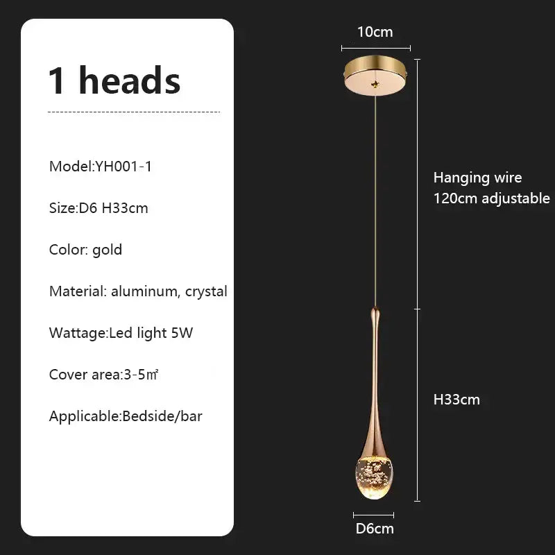 Modern teardrop glass decorbites crystal chandelier living room light