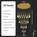 Modern teardrop glass decorbites crystal chandelier living room light