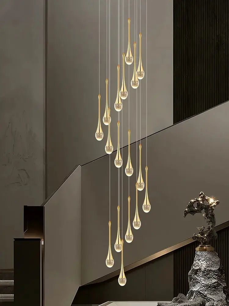 Modern teardrop glass decorbites crystal chandelier living room light