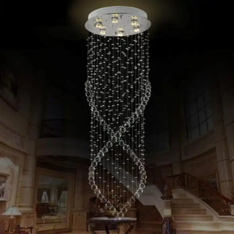 Modern cascading decorbites crystal chandelier for villa hallway