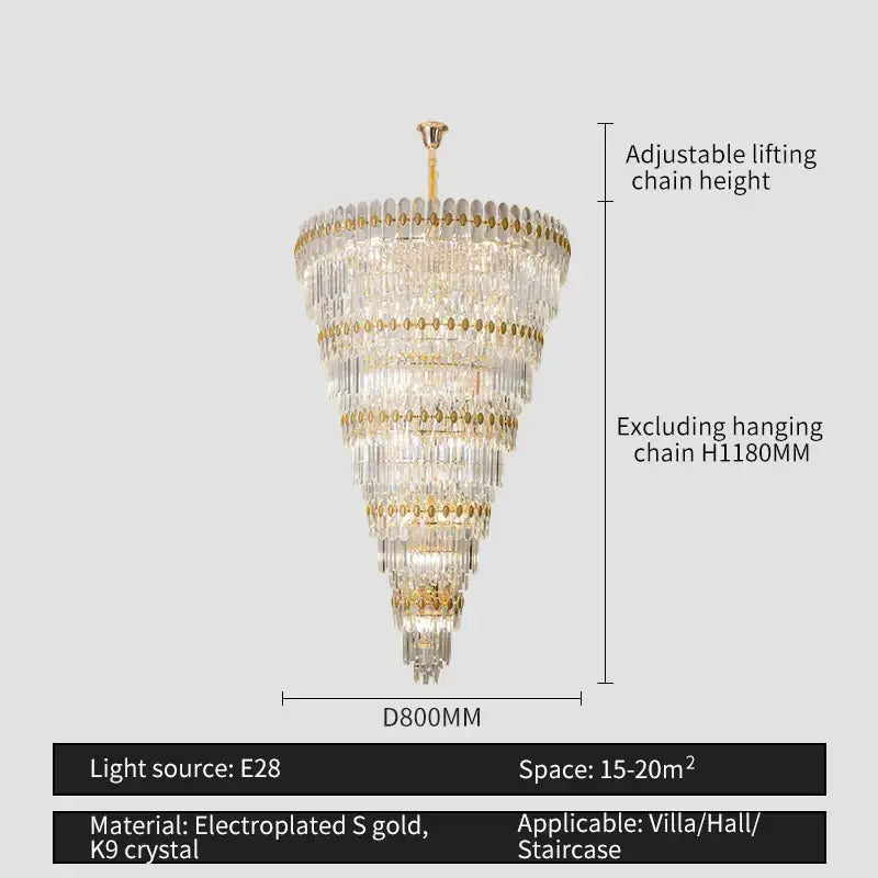 Modern gold decorbites crystal chandelier for dining room
