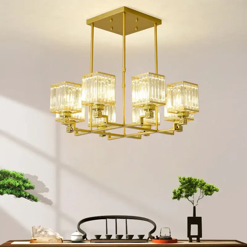 Modern gold decorbites crystal chandelier for living room