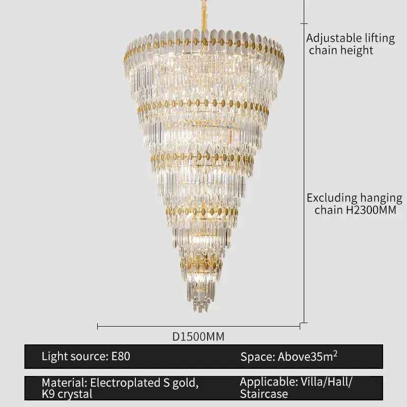 Modern gold decorbites crystal chandelier for dining room