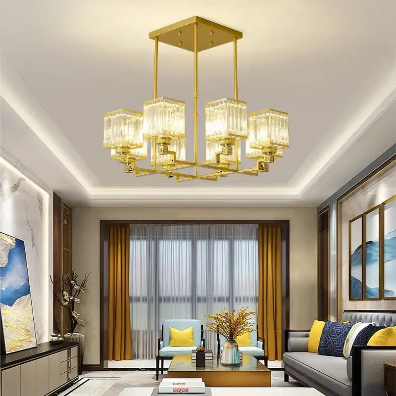 Modern gold decorbites crystal chandelier for living room