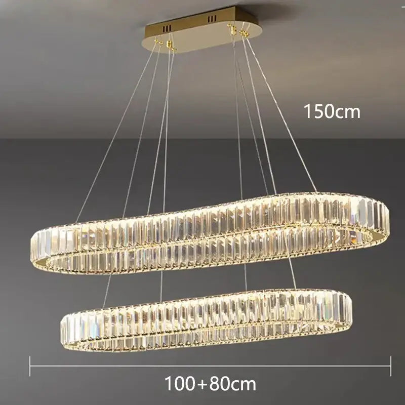 Modern gold decorbites crystal chandelier for dining room