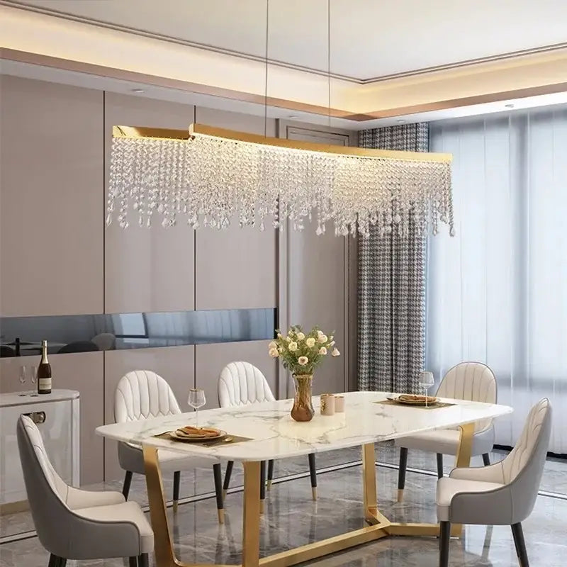 Modern gold decorbites crystal chandelier for dining room