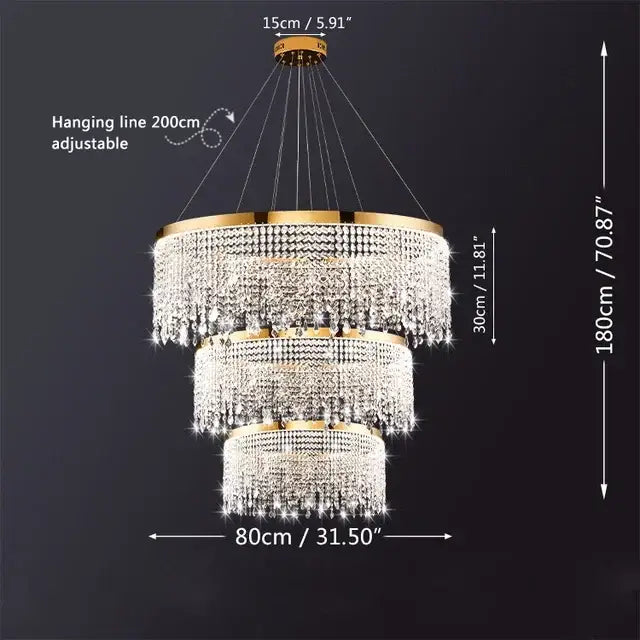 Modern gold decorbites crystal chandelier for dining room