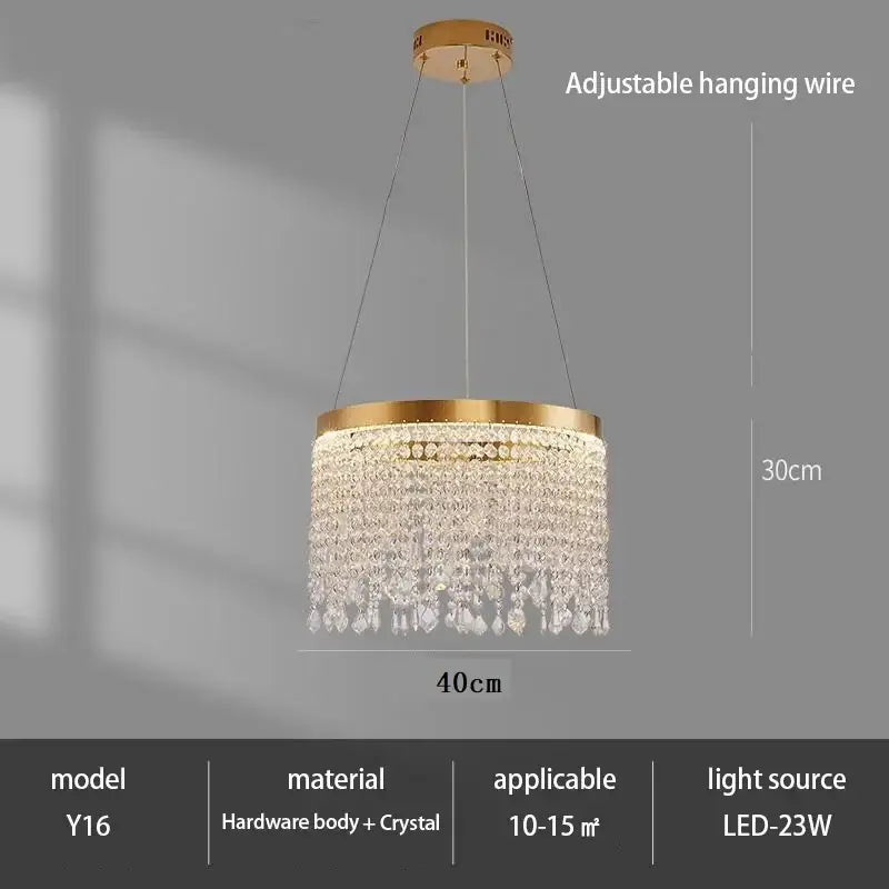 Modern gold decorbites crystal chandelier for dining room