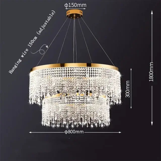 Modern gold decorbites crystal chandelier for dining room