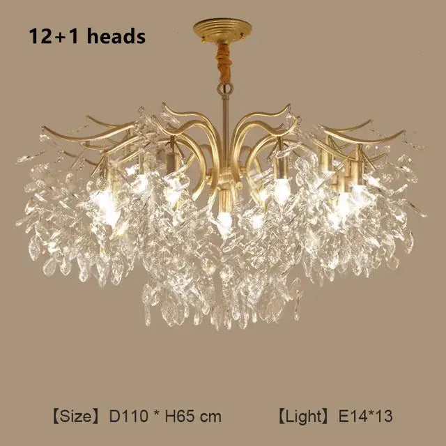 Modern gold decorbites crystal chandelier for living room