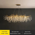 Decorbites crystal chandelier gold leaf branch light for living room
