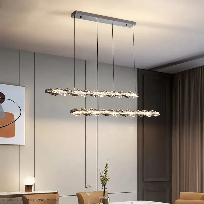 Modern ring decorbites crystal chandelier staircase luxury light