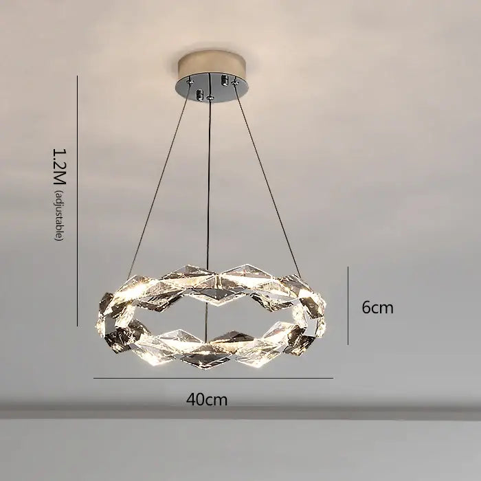 Modern ring decorbites crystal chandelier staircase luxury light