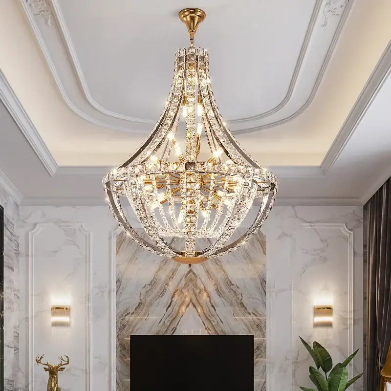 Modern gold teardrop decorbites crystal chandelier for dining room