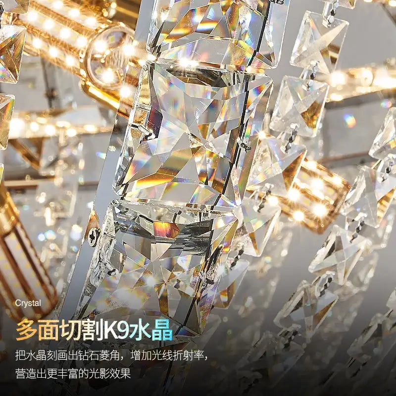 Modern gold teardrop decorbites crystal chandelier for dining room