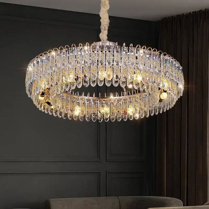 Modern chrome decorbites crystal chandelier for living room