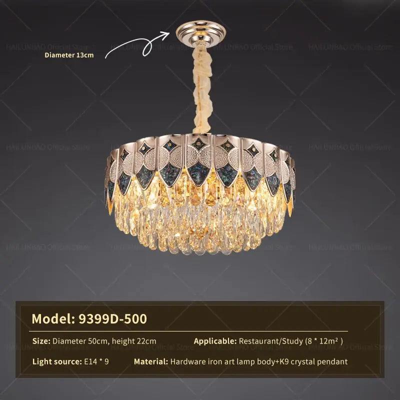 Modern gold geometric decorbites crystal chandelier for dining room