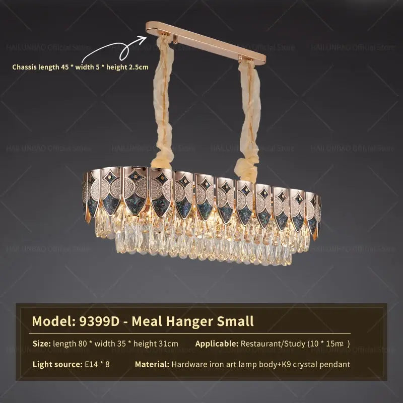 Modern gold geometric decorbites crystal chandelier for dining room