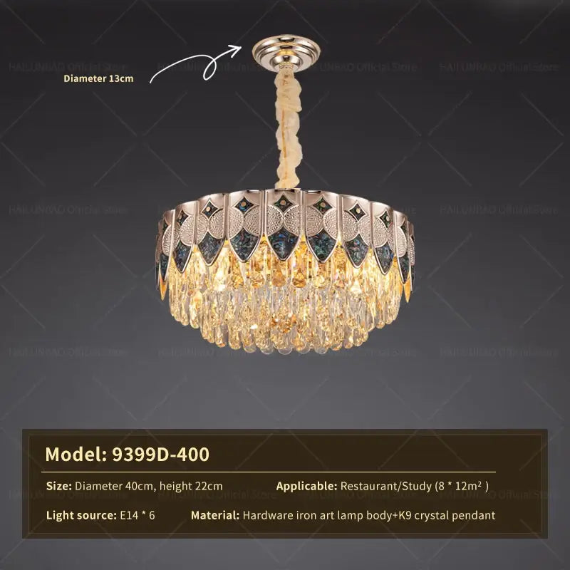 Modern gold geometric decorbites crystal chandelier for dining room