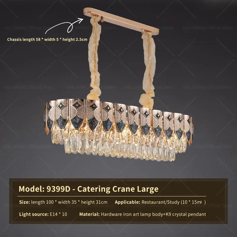 Modern gold geometric decorbites crystal chandelier for dining room