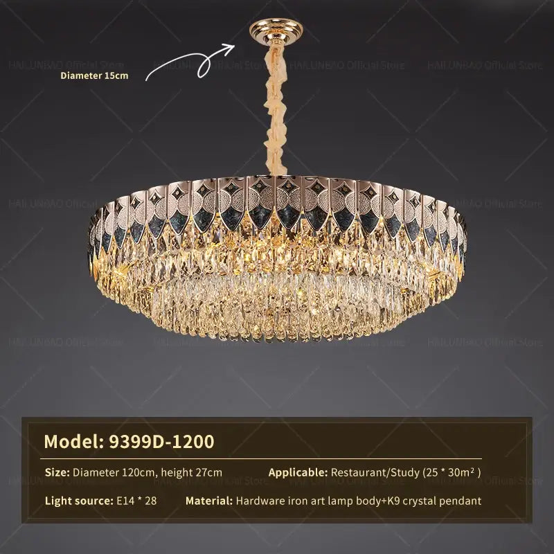 Modern gold geometric decorbites crystal chandelier for dining room