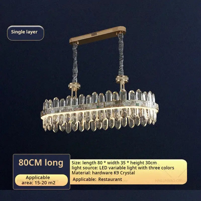 Modern gold two tier decorbites crystal chandelier for dining room