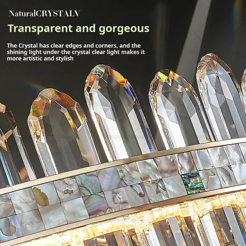 Modern gold two tier decorbites crystal chandelier for dining room