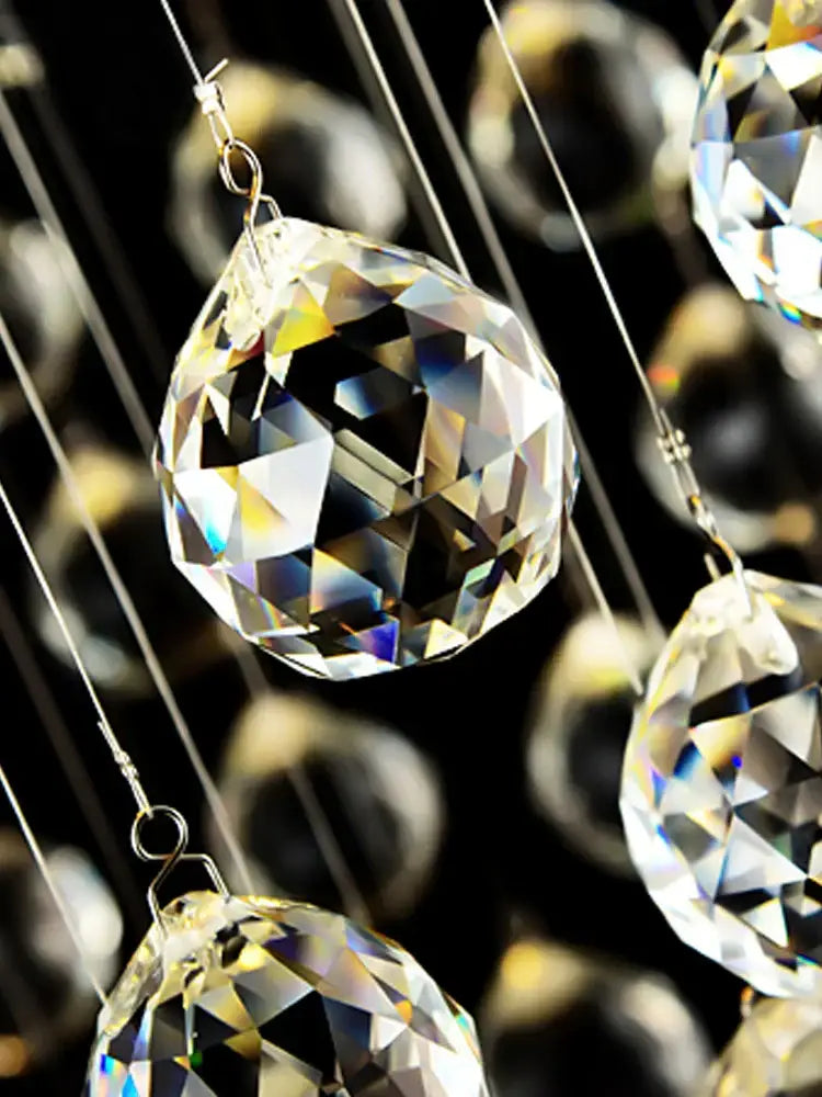 Modern decorbites crystal chandelier with glass orbs for living room