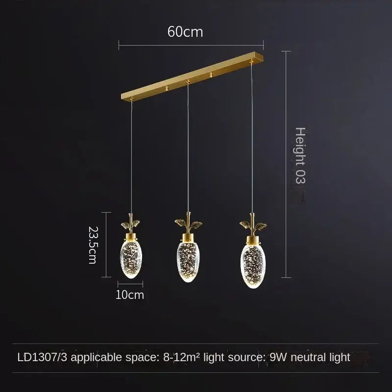Modern gold decorbites crystal chandelier dining room pendant light