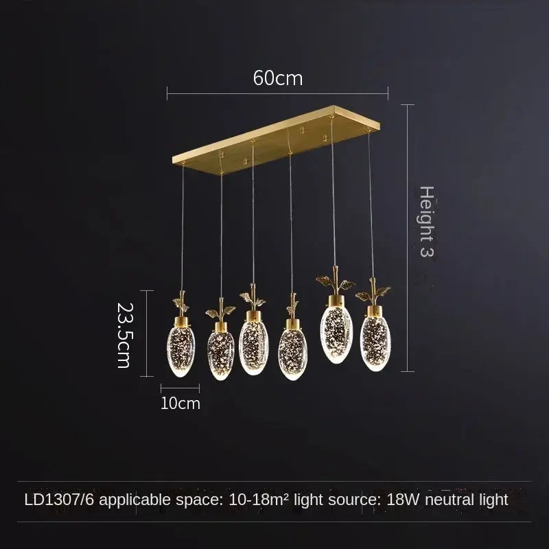 Modern gold decorbites crystal chandelier dining room pendant light