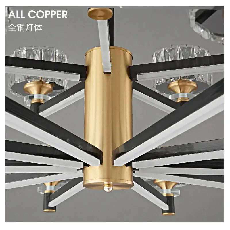 Modern black & gold decorbites crystal chandelier for living room