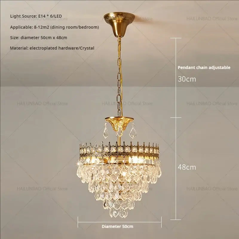 Modern golden crown decorbites crystal chandelier for dining room