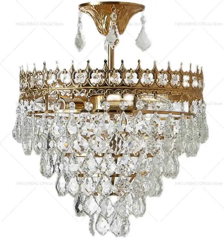 Modern golden crown decorbites crystal chandelier for dining room