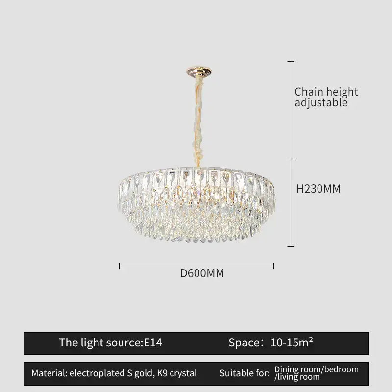 Modern blue & gold decorbites crystal chandelier dining room light