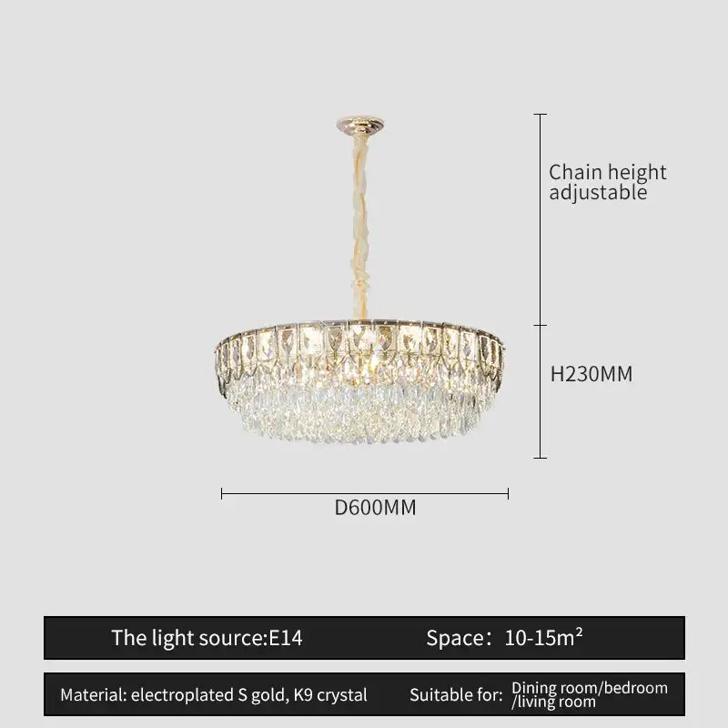 Modern blue & gold decorbites crystal chandelier dining room light
